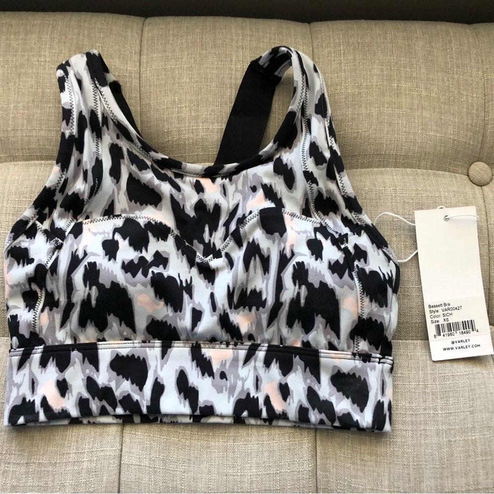 NWT Varley Leopard Sports Bra